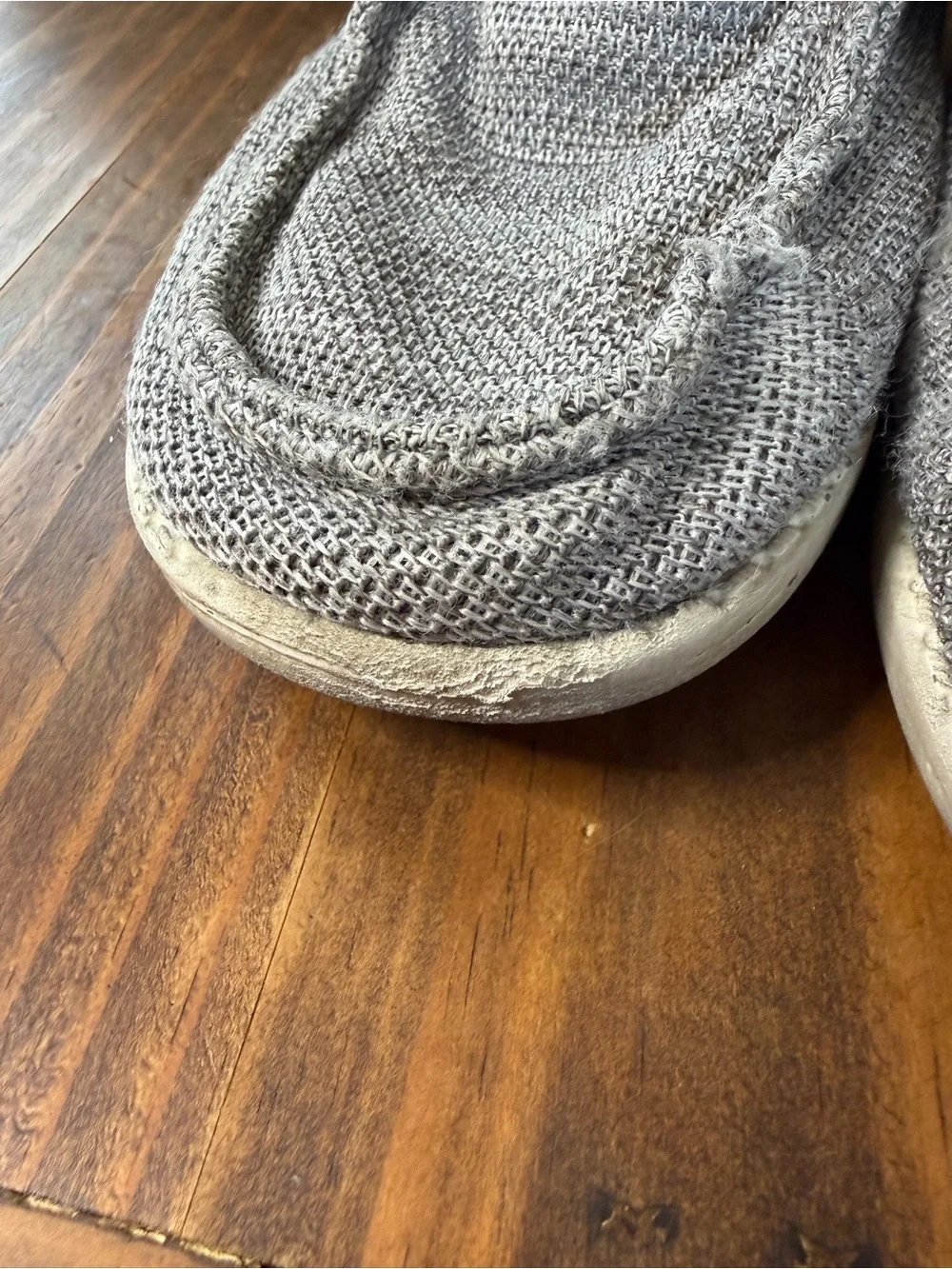 Hey Dude Youth Size 5 Grey Wally Slip-On Shoes